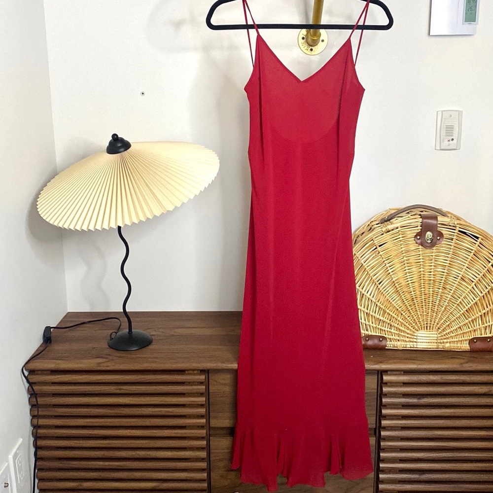 Glamourous Mango Red Midi Dress - size M 💃🏾